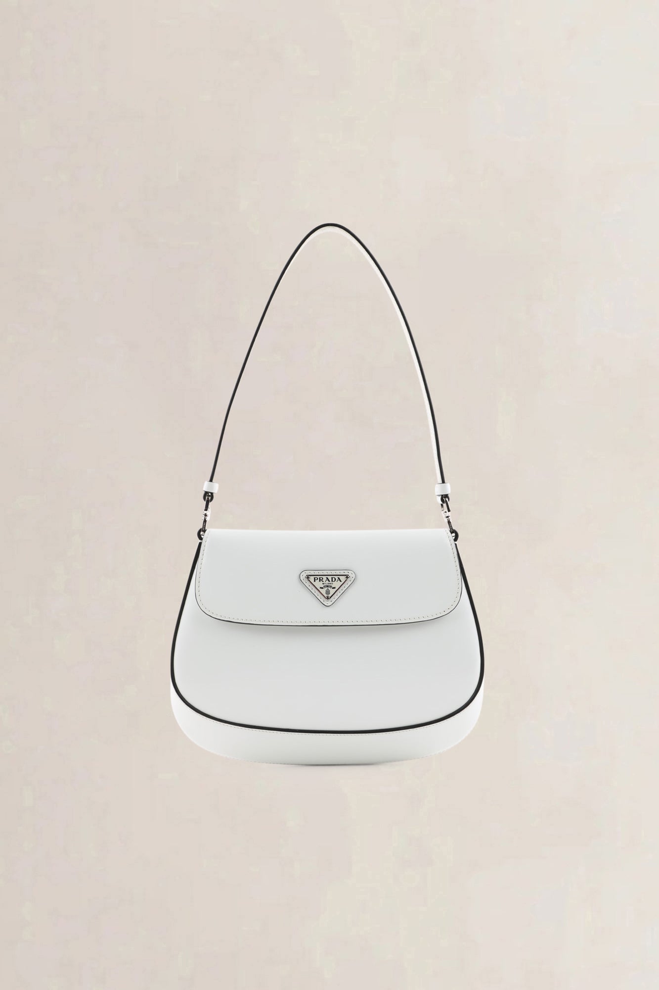 Prada White Leather Cleo — preloved