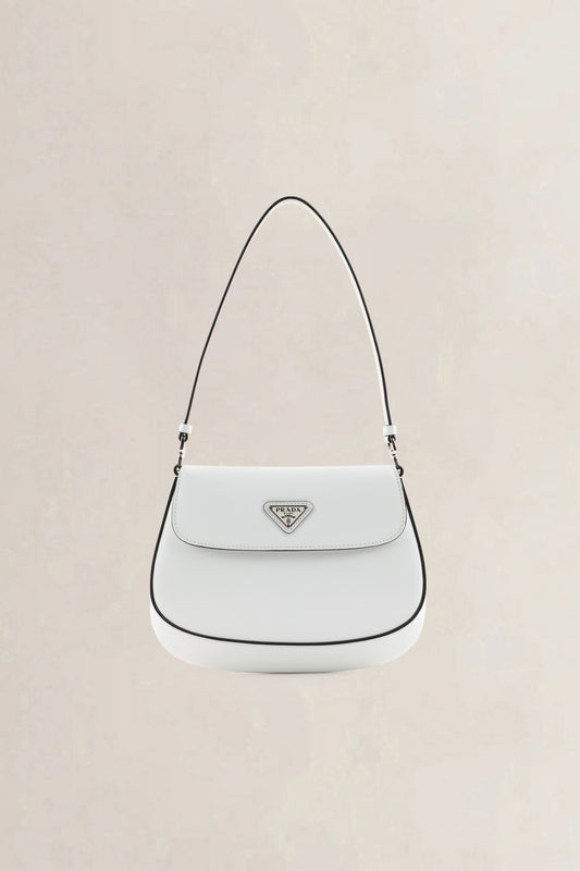 Prada White Leather Cleo — preloved