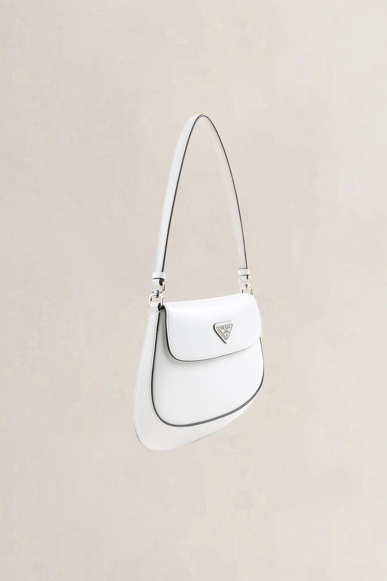 Prada White Leather Cleo — preloved