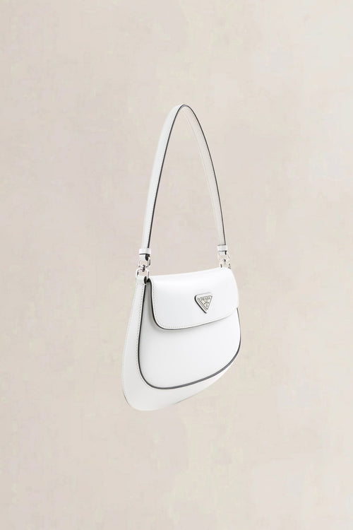 Prada White Leather Cleo Shoulder Bag