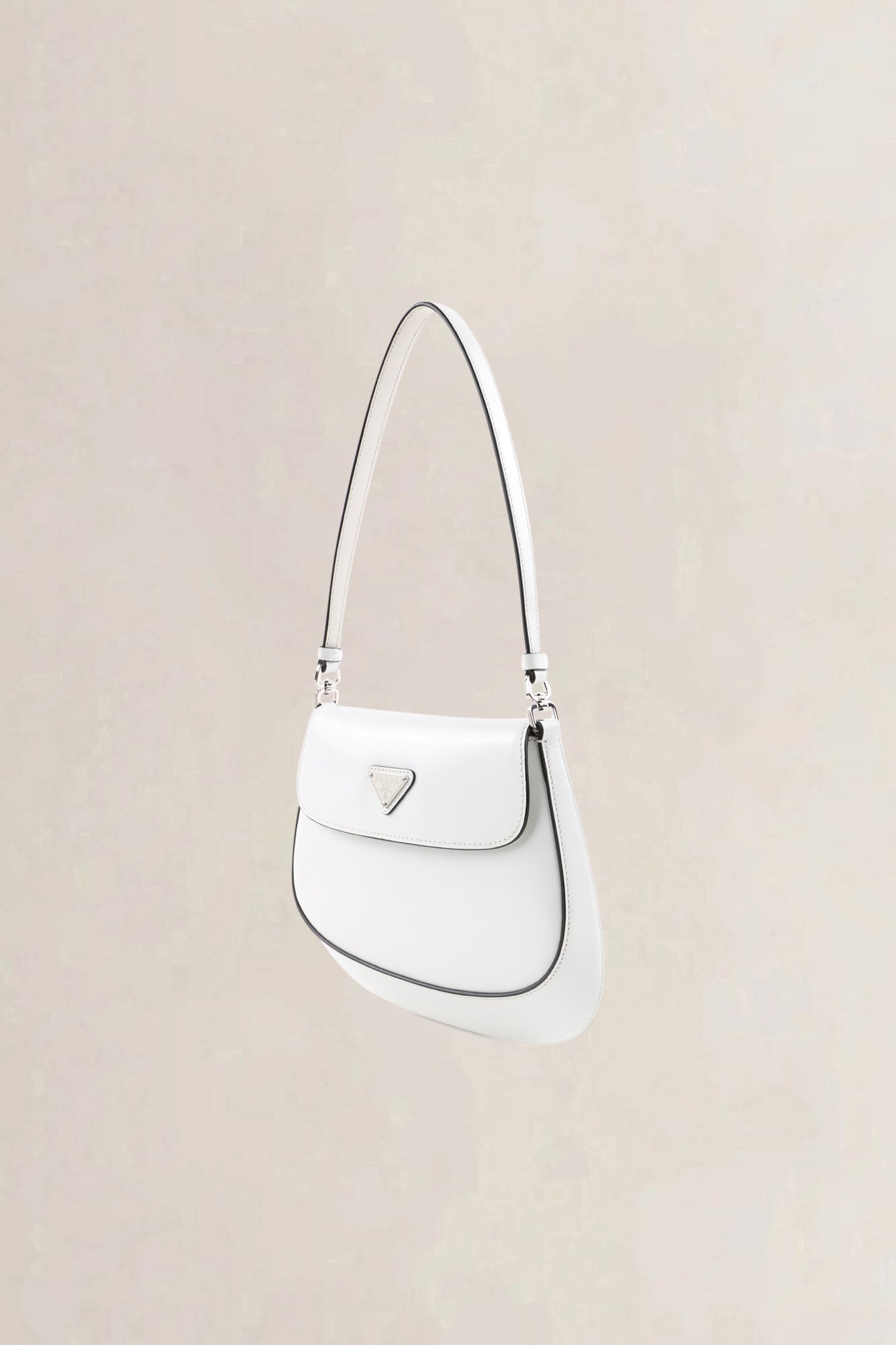 Prada White Leather Cleo — preloved