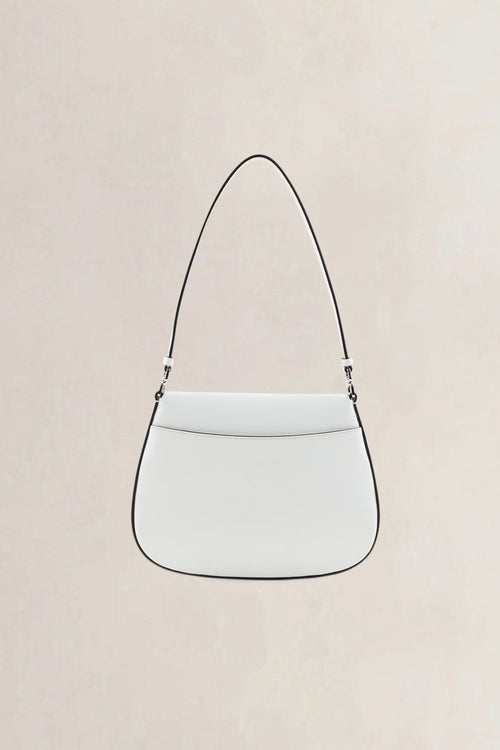 Prada White Leather Cleo Shoulder Bag