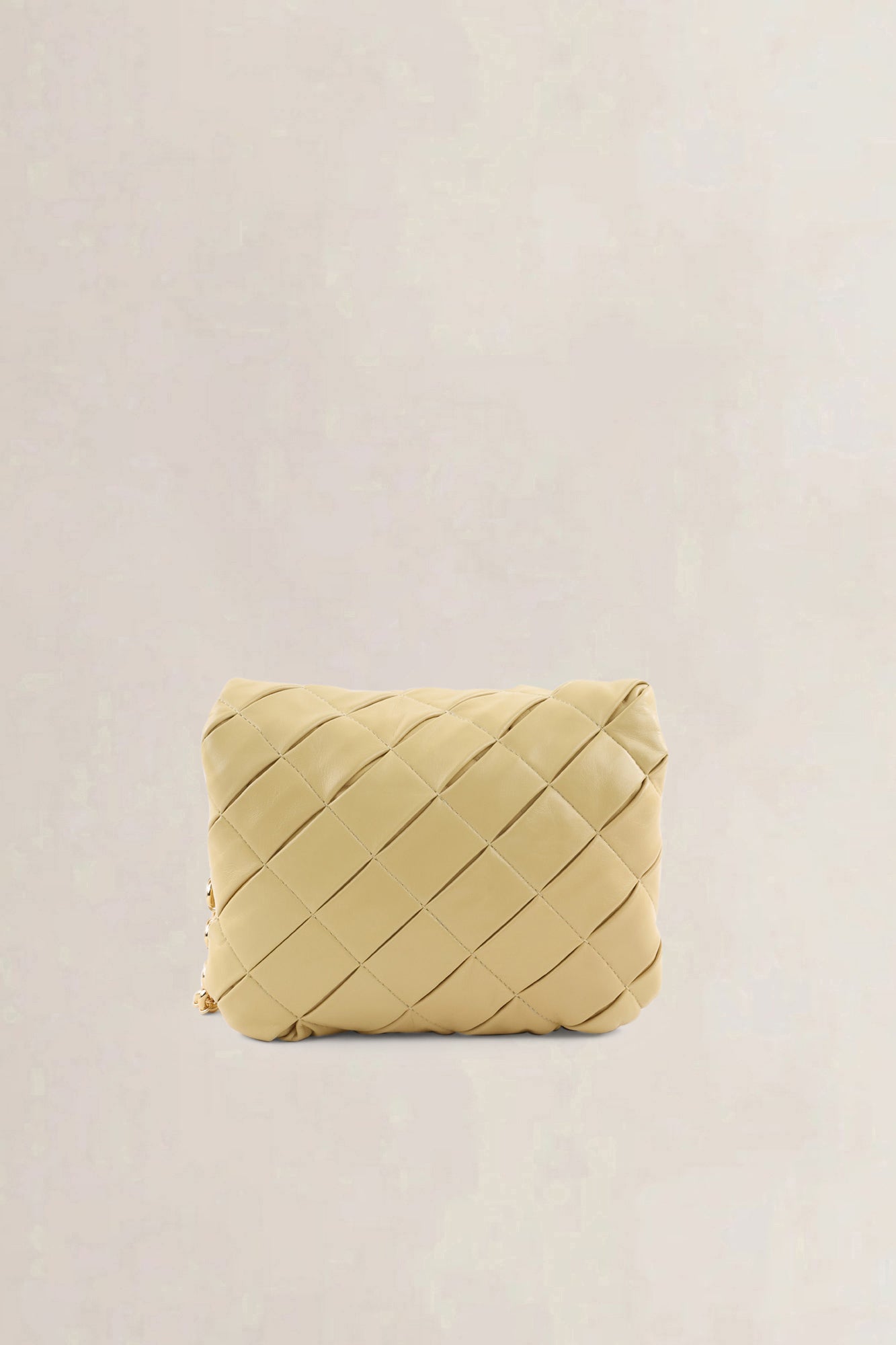 Loewe Beige Leather Pleated Goya Puffer Shoulder Bag
