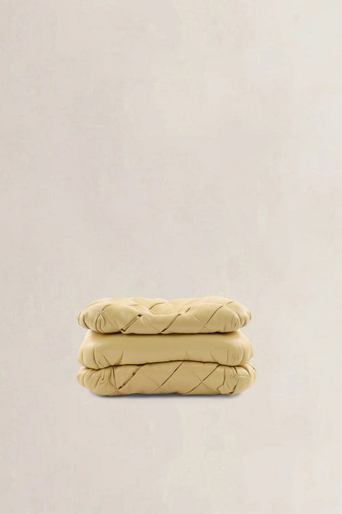 Loewe Beige Leather Pleated Goya Puffer Shoulder Bag