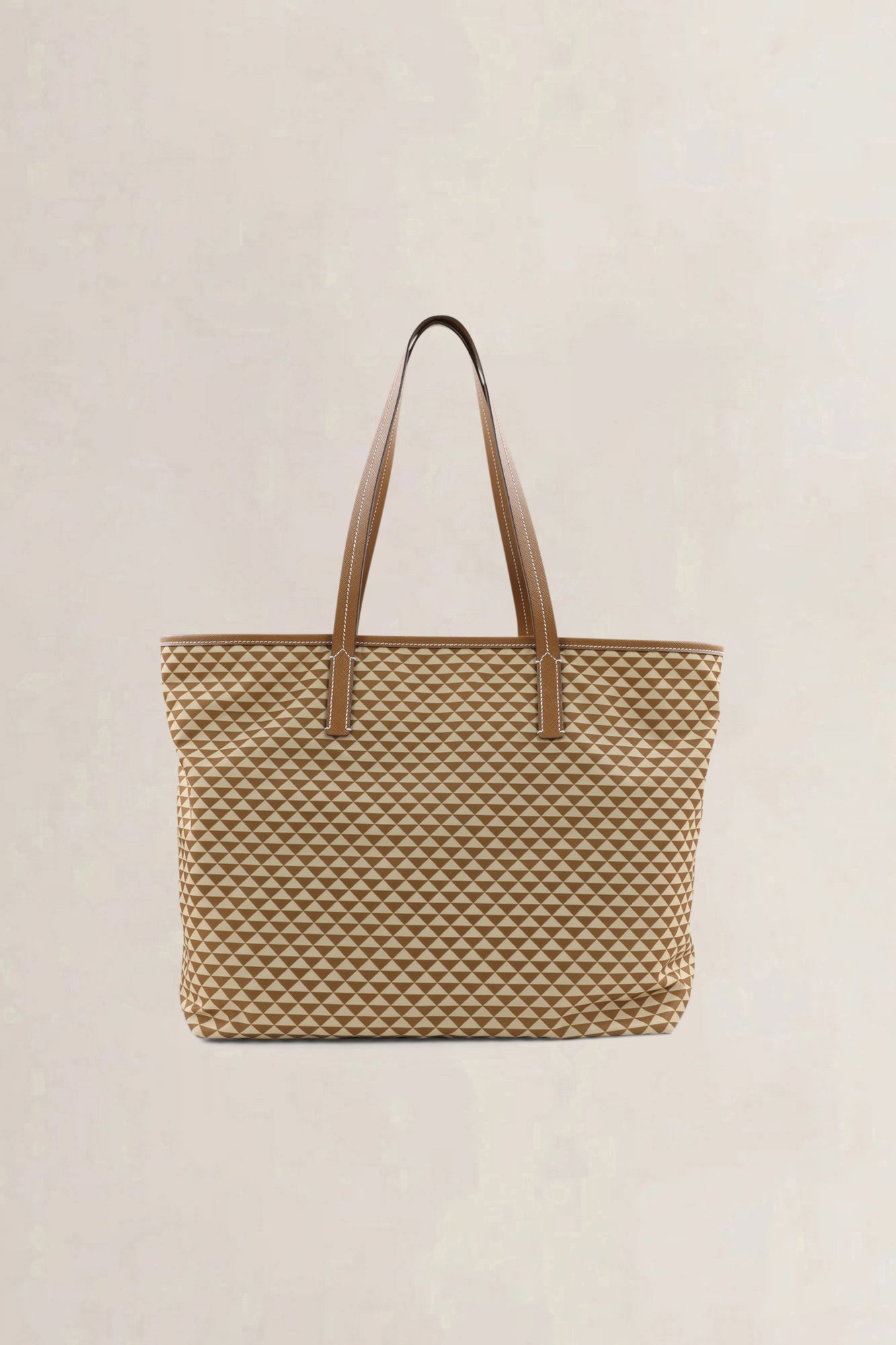 Prada Triangle Jacquard Canvas Tote — preloved