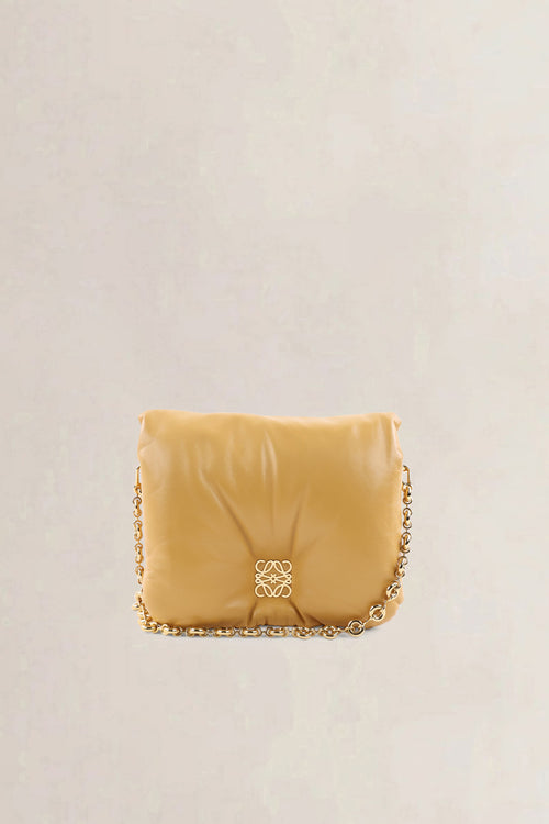 Loewe Camel Yellow Calf Leather Goya Shoulder Bag