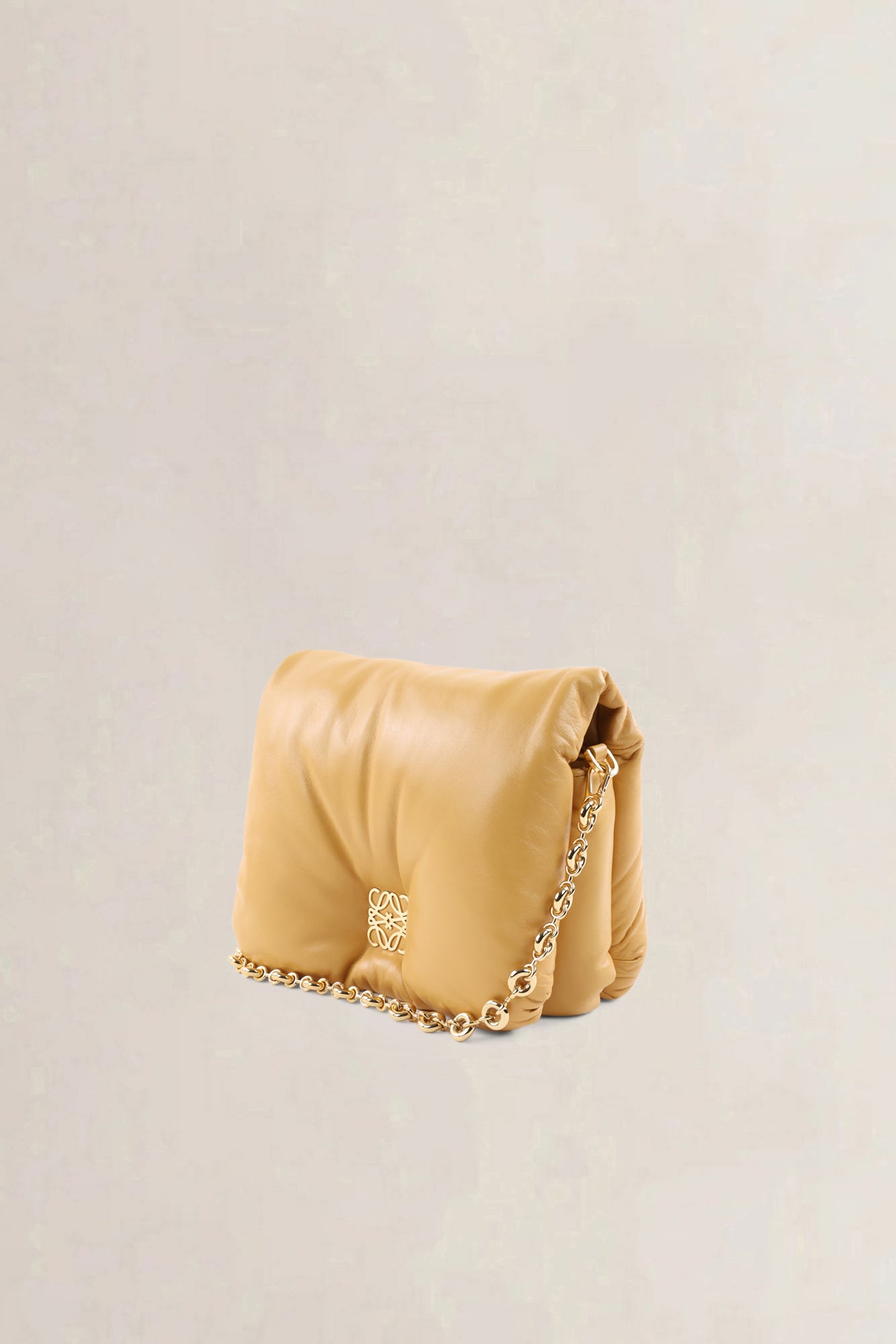 Loewe Camel Yellow Calf Leather Goya Shoulder Bag