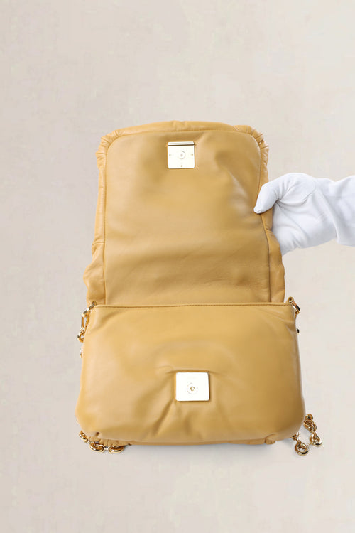 Loewe Camel Yellow Calf Leather Goya Shoulder Bag