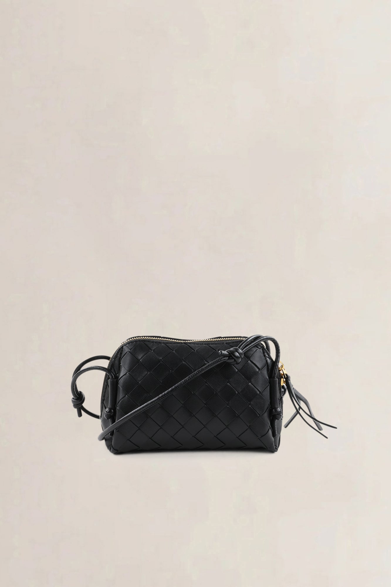 Bottega Veneta Black Concert Pouch Crossbody Bag
