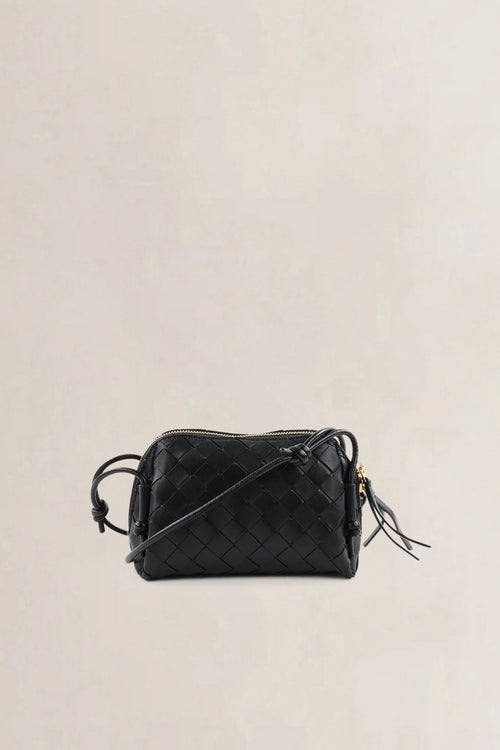 Bottega Veneta Black Concert Pouch Crossbody Bag