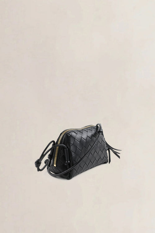 Bottega Veneta Black Concert Pouch Crossbody Bag