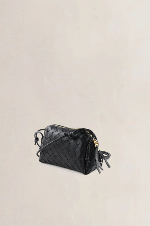Bottega Veneta Black Concert Pouch Crossbody Bag