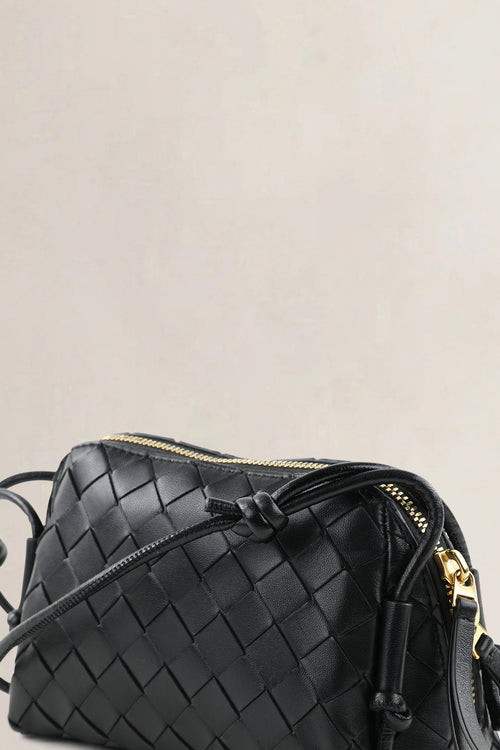 Bottega Veneta Black Concert Pouch Crossbody Bag