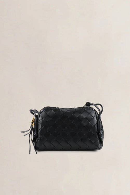 Bottega Veneta Black Concert Pouch Crossbody Bag
