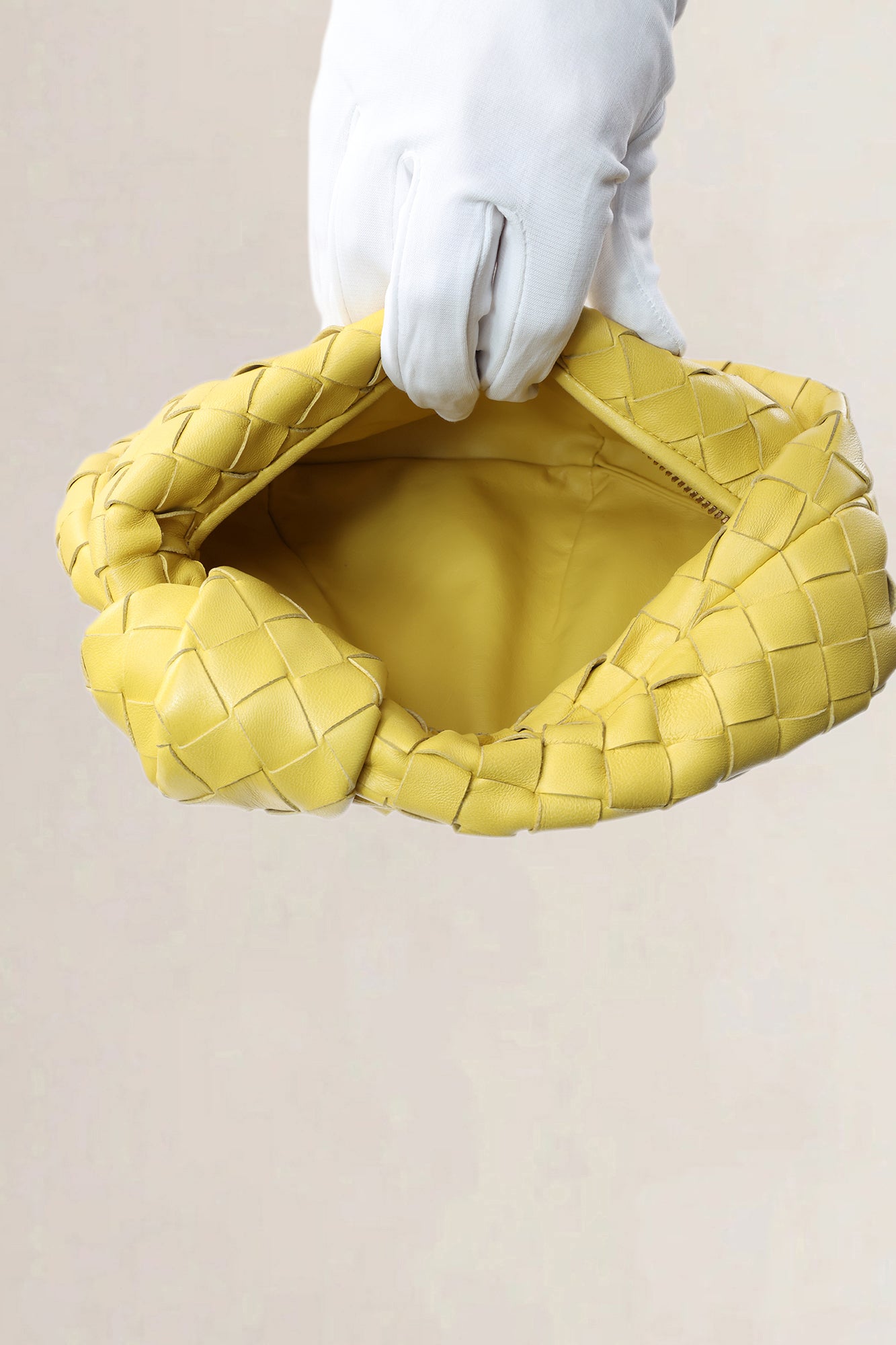 Bottega Veneta Yellow Jodie Small Top Handle Bag