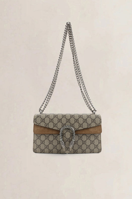 Gucci GG Supreme Canvas/Suède Dionysus Crossbody Bag