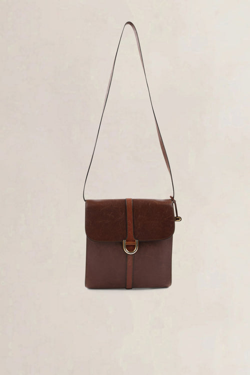 Delvaux Brown Leather Crossbody Bag