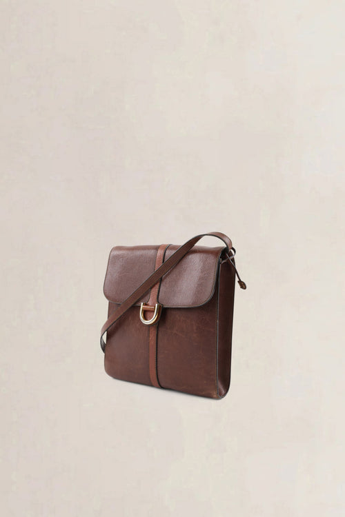 Delvaux Brown Leather Crossbody Bag
