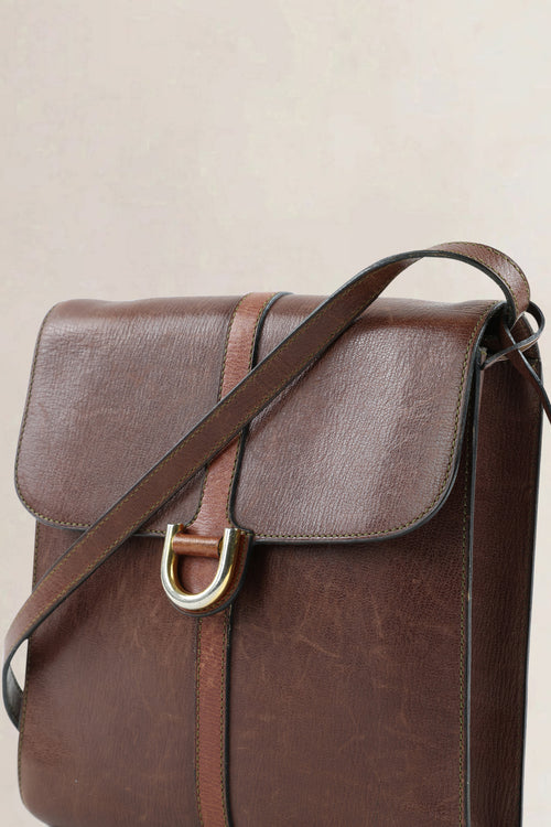Delvaux Brown Leather Crossbody Bag