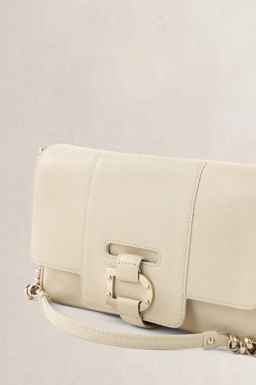 Delvaux Ivory Jumping Calf Colette Shoulder Bag