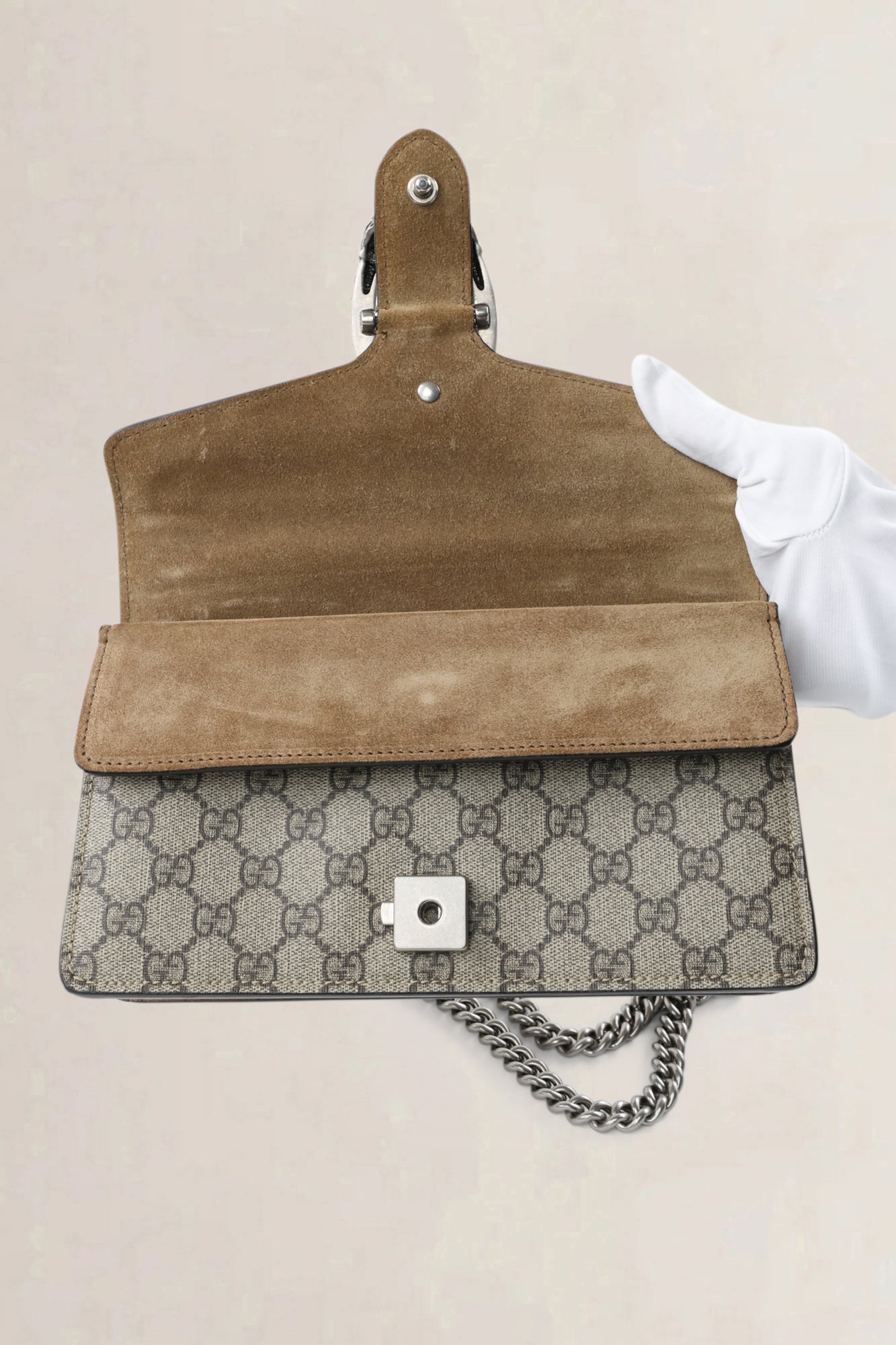 Gucci GG Supreme Canvas/Suède Dionysus Crossbody Bag
