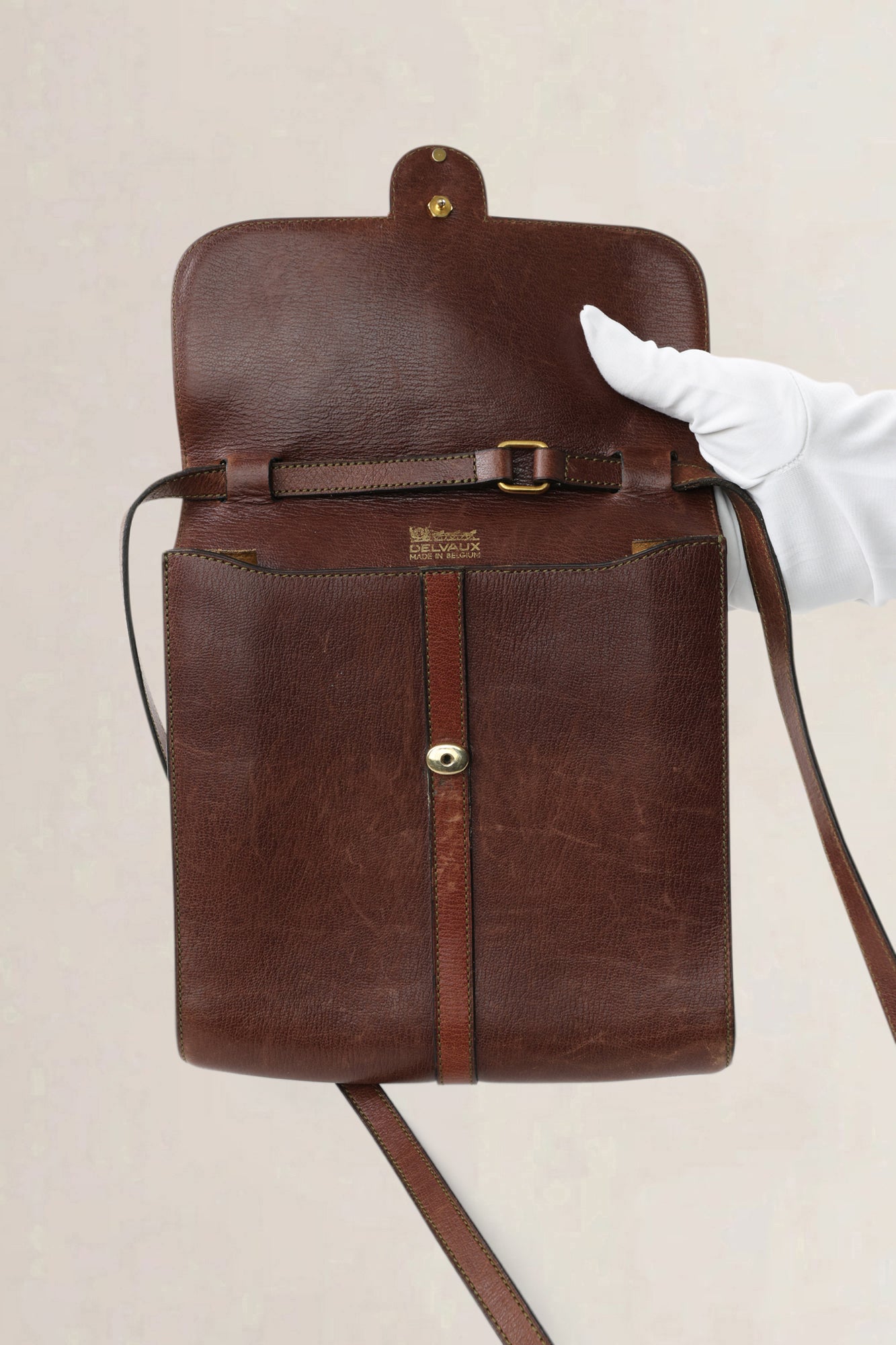 Delvaux Brown Leather — vintage