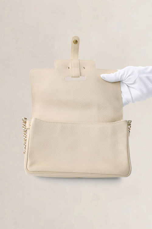 Delvaux Ivory Jumping Calf Colette Shoulder Bag