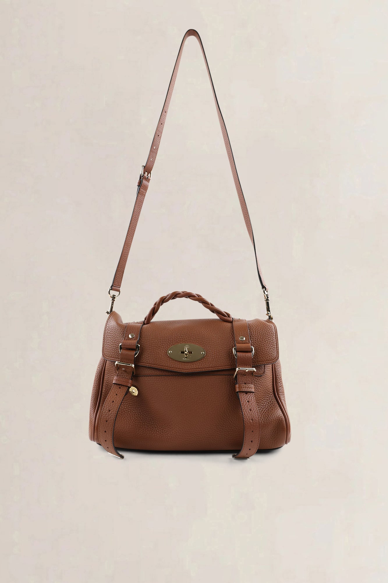 Mulberry Brown Alexa Satchel Crossbody Bag