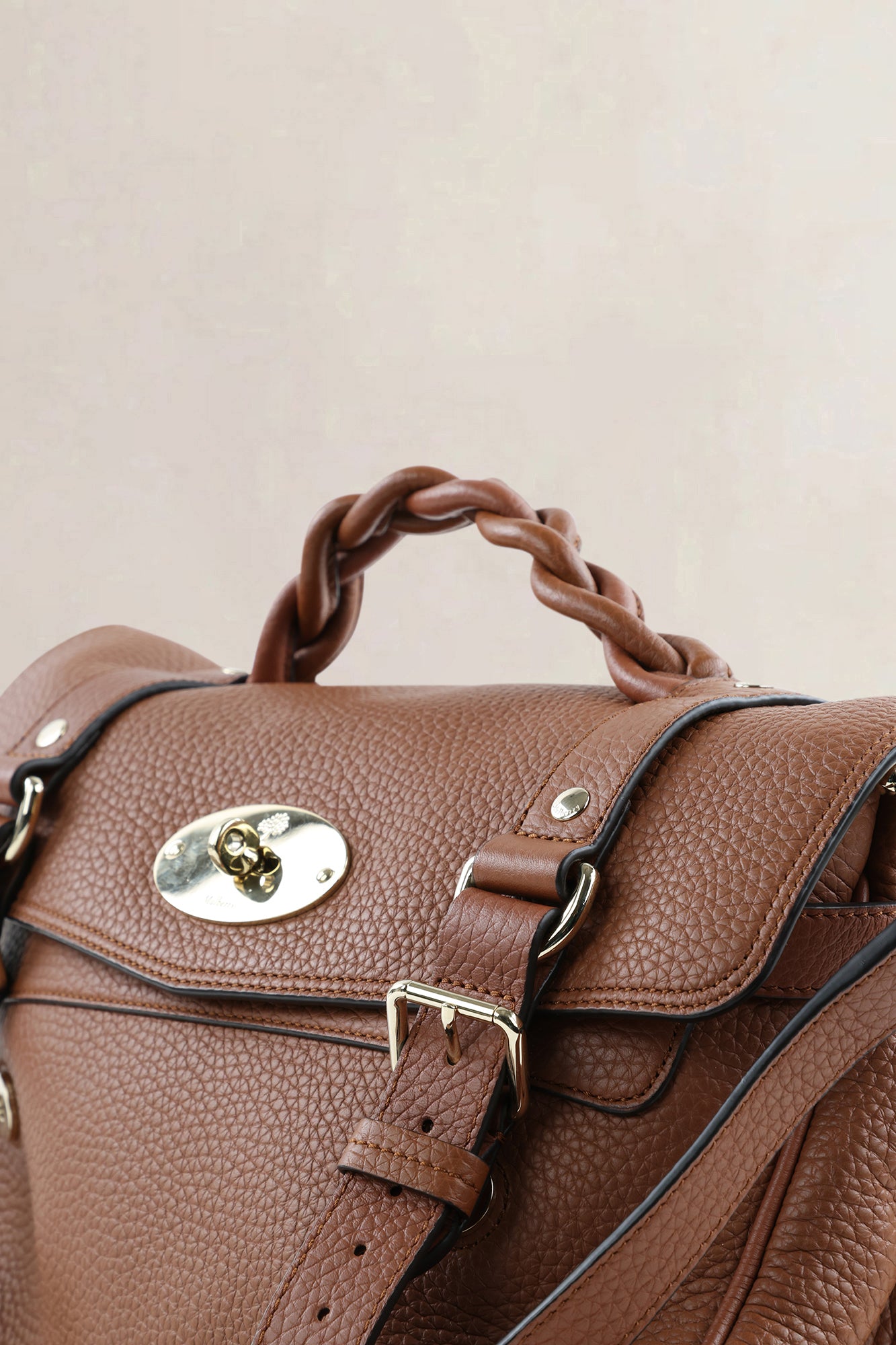 Mulberry Brown Alexa Satchel Crossbody Bag