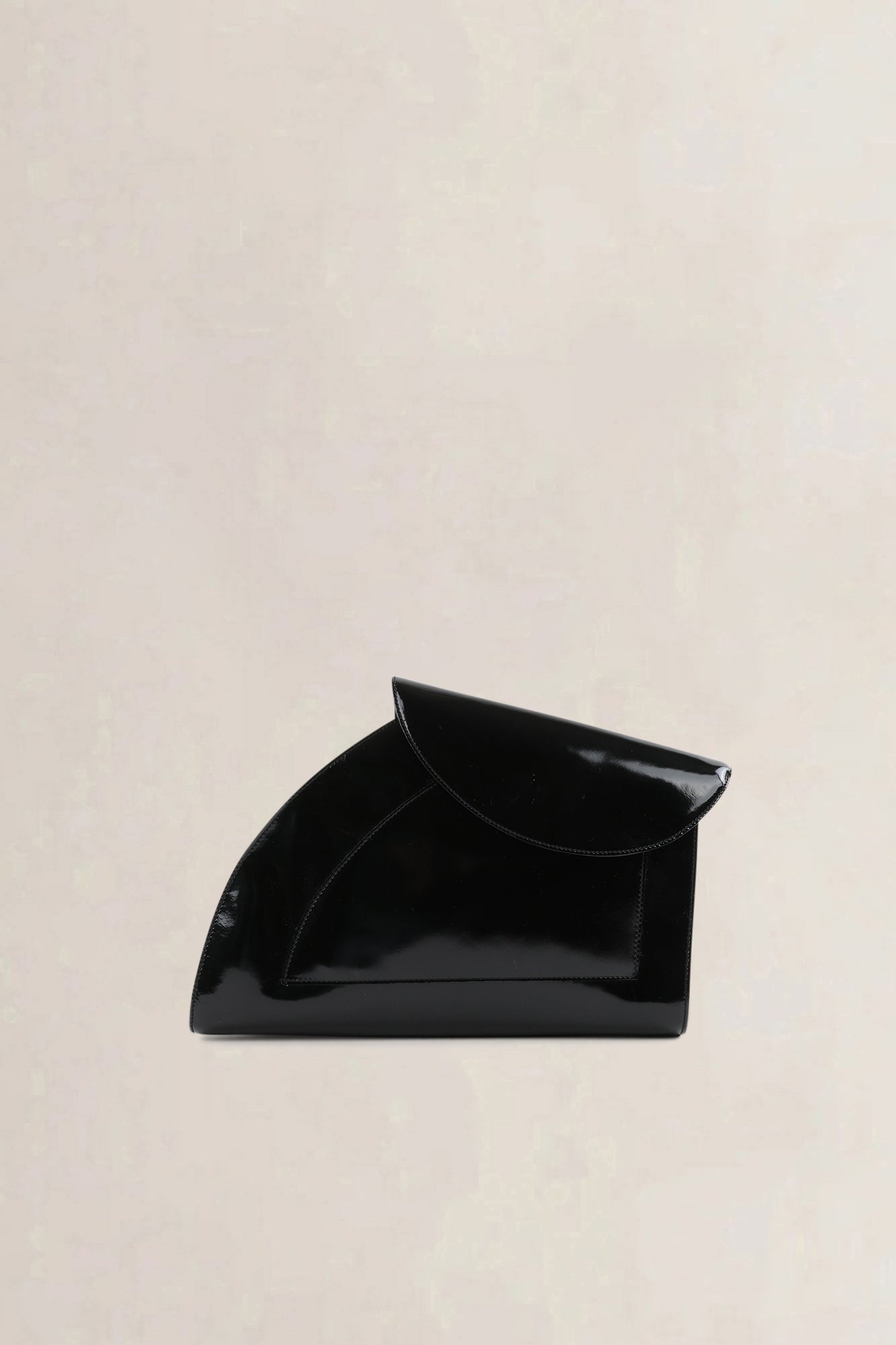 Delvaux Black Patent Leather Clutch