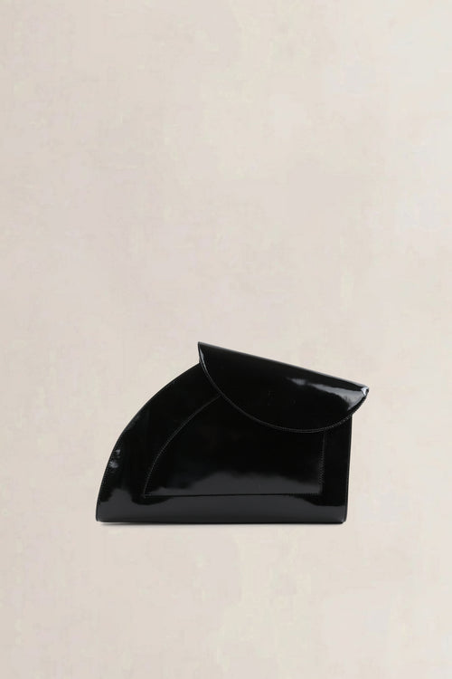 Delvaux Black Patent Leather Clutch