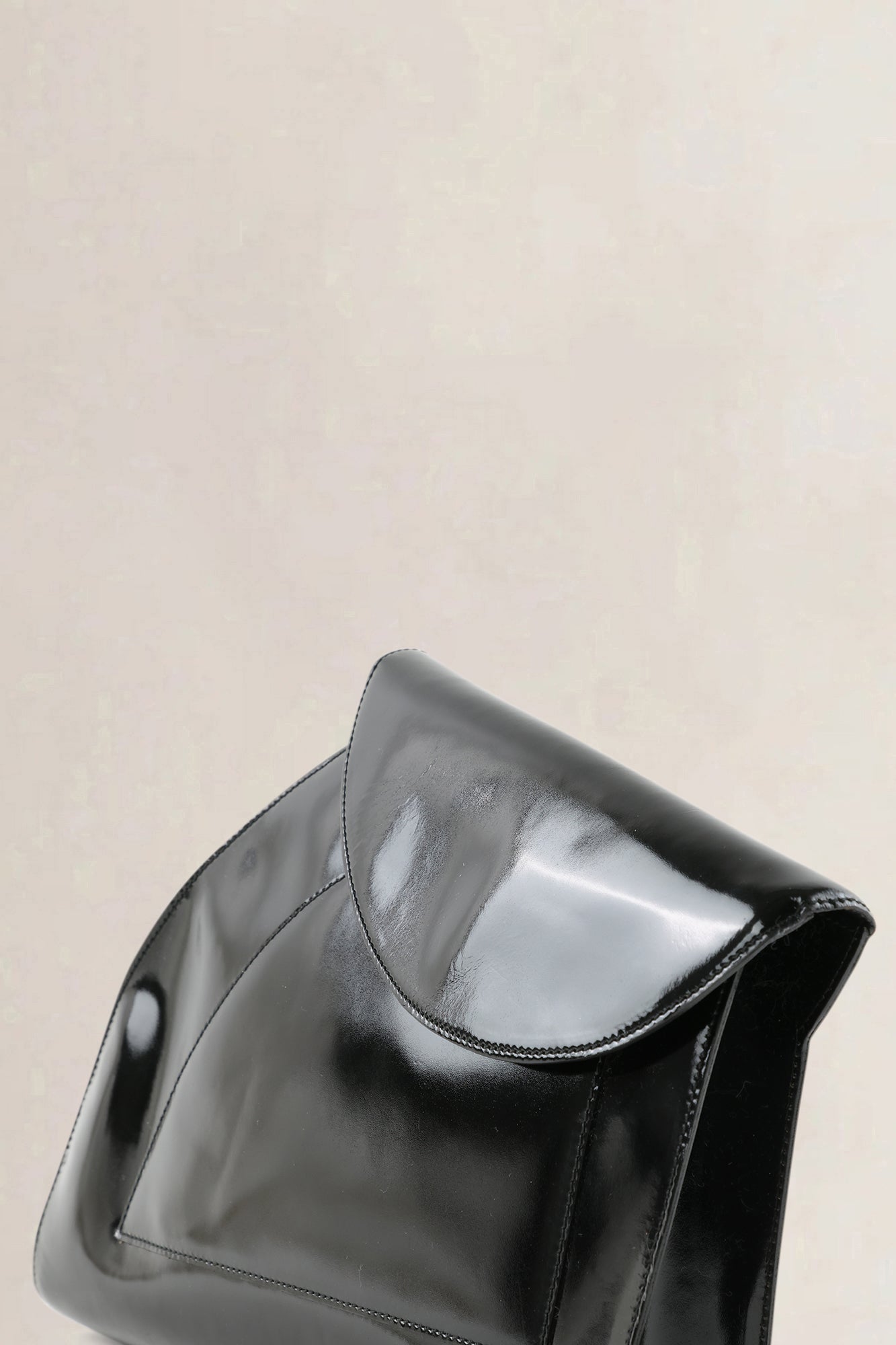 Delvaux Black Patent Leather Clutch