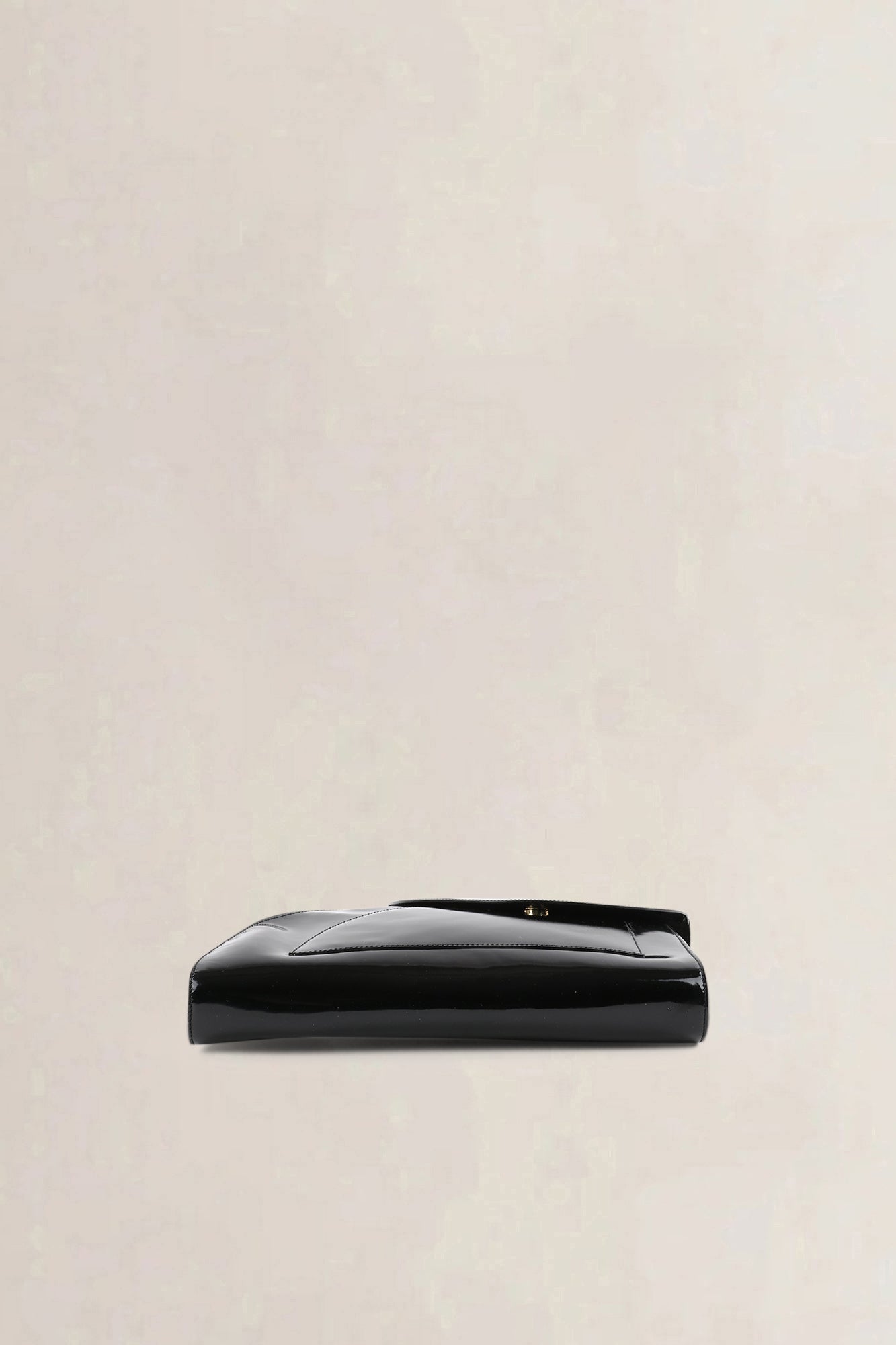 Delvaux Black Patent Leather Clutch