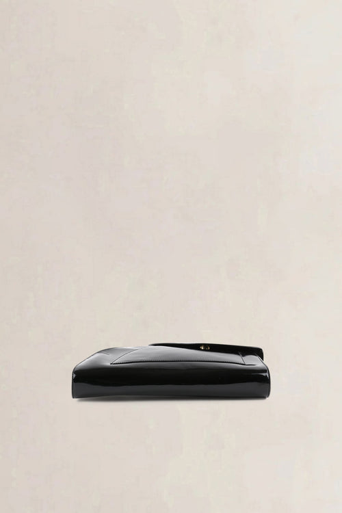 Delvaux Black Patent Leather Clutch