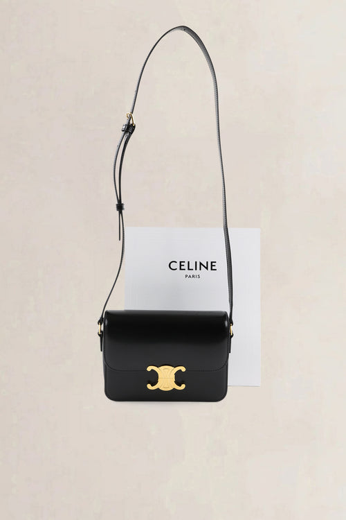 Céline Black Triomphe Teen Crossbody Bag
