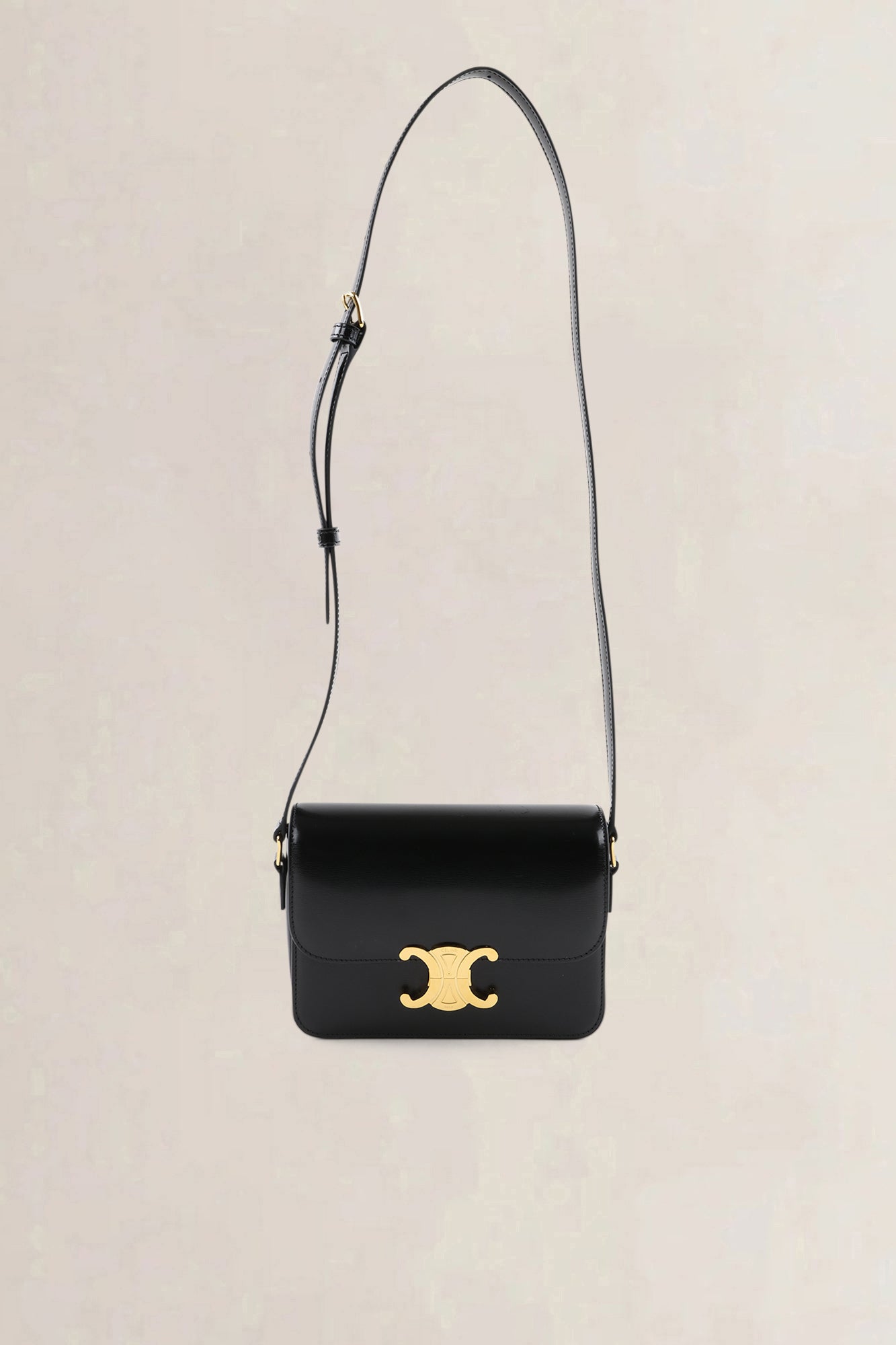 Céline Black Triomphe Teen Crossbody Bag