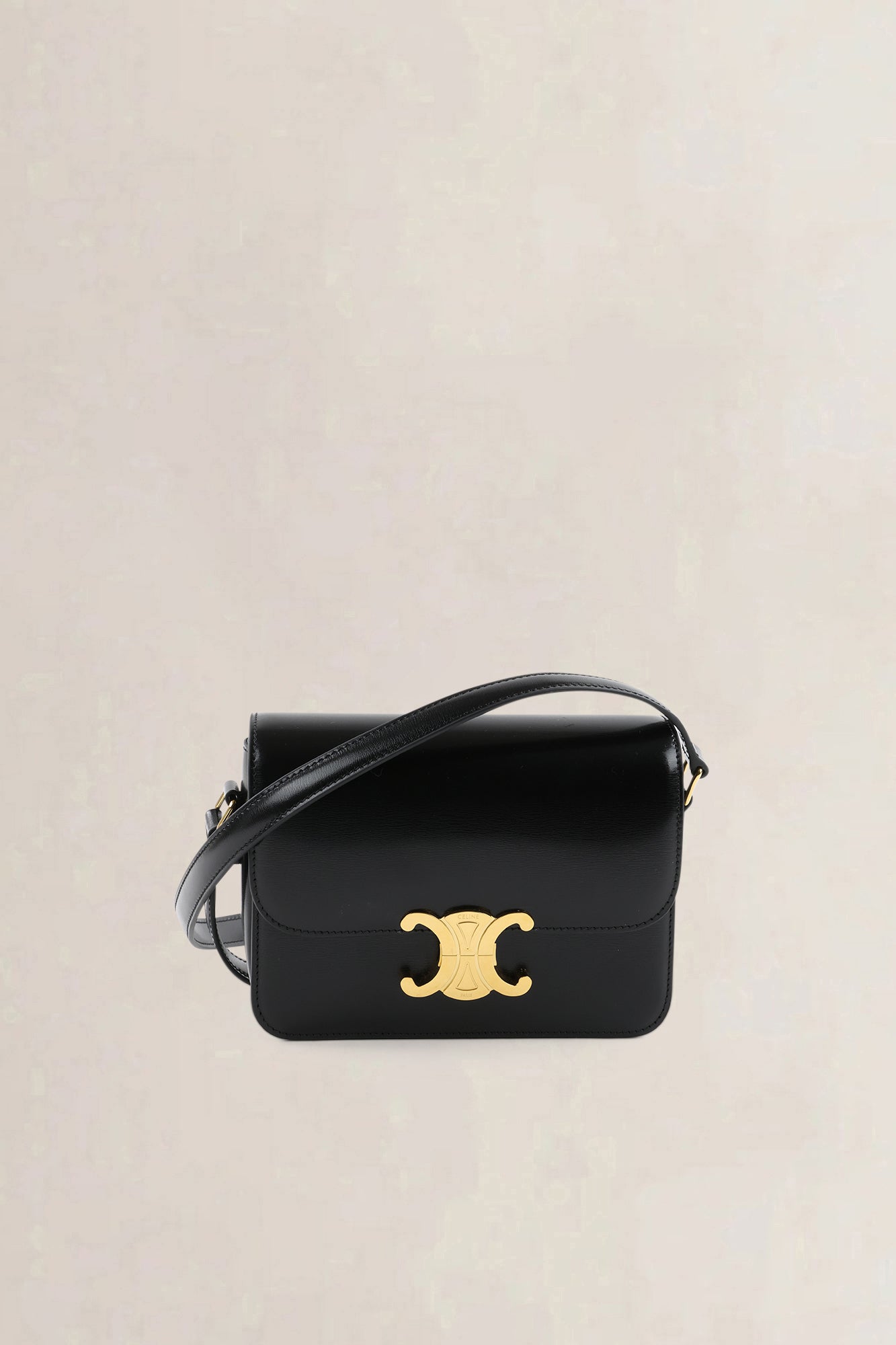 Céline Black Triomphe Teen Crossbody Bag