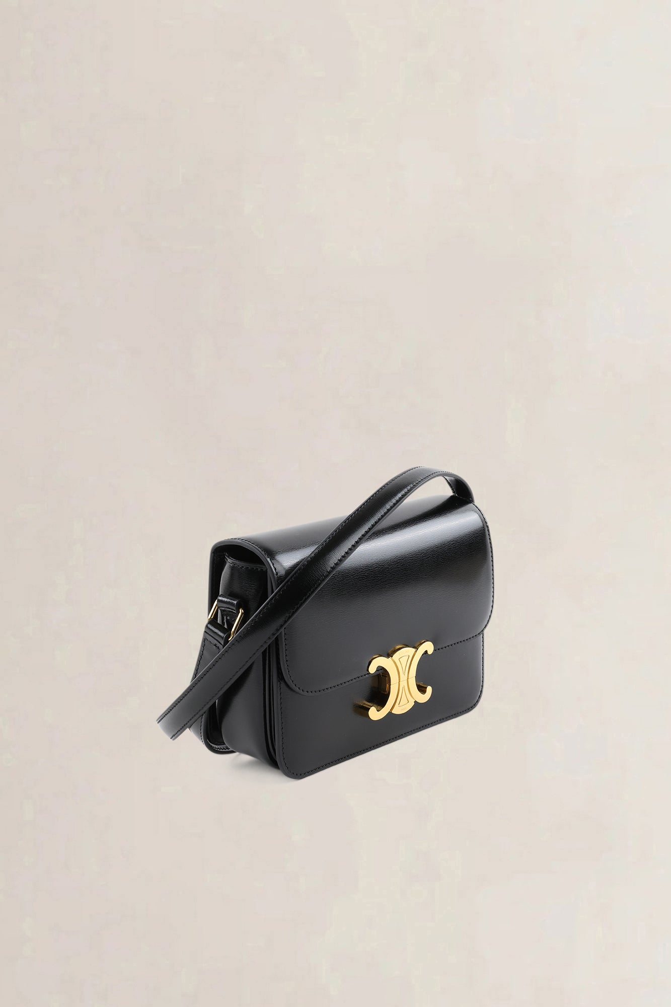 Céline Black Triomphe Teen Crossbody Bag