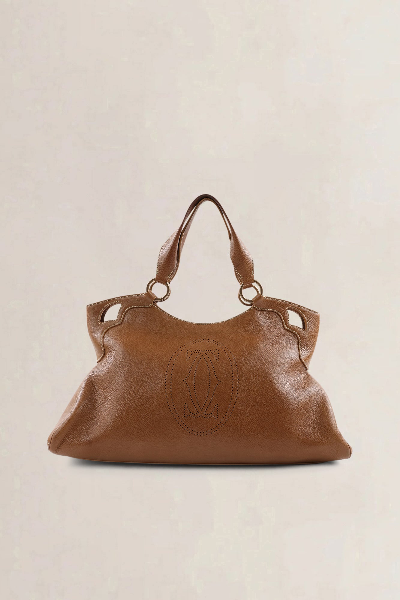 Cartier Brown Leather Marcello Shoulder Bag