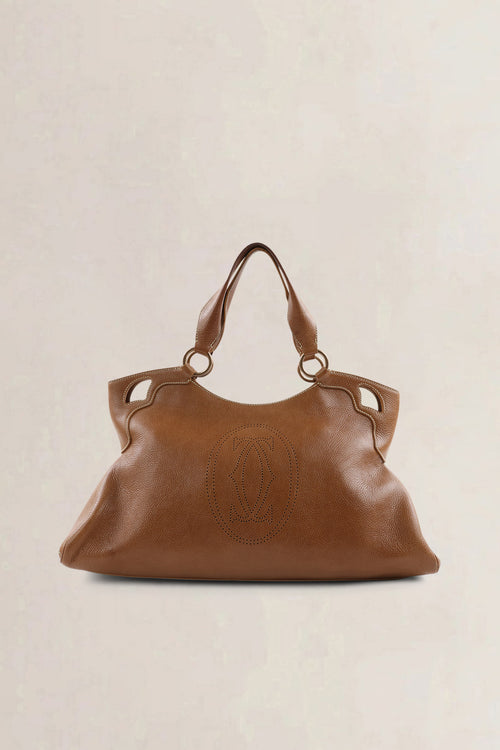 Cartier Brown Leather Marcello Shoulder Bag