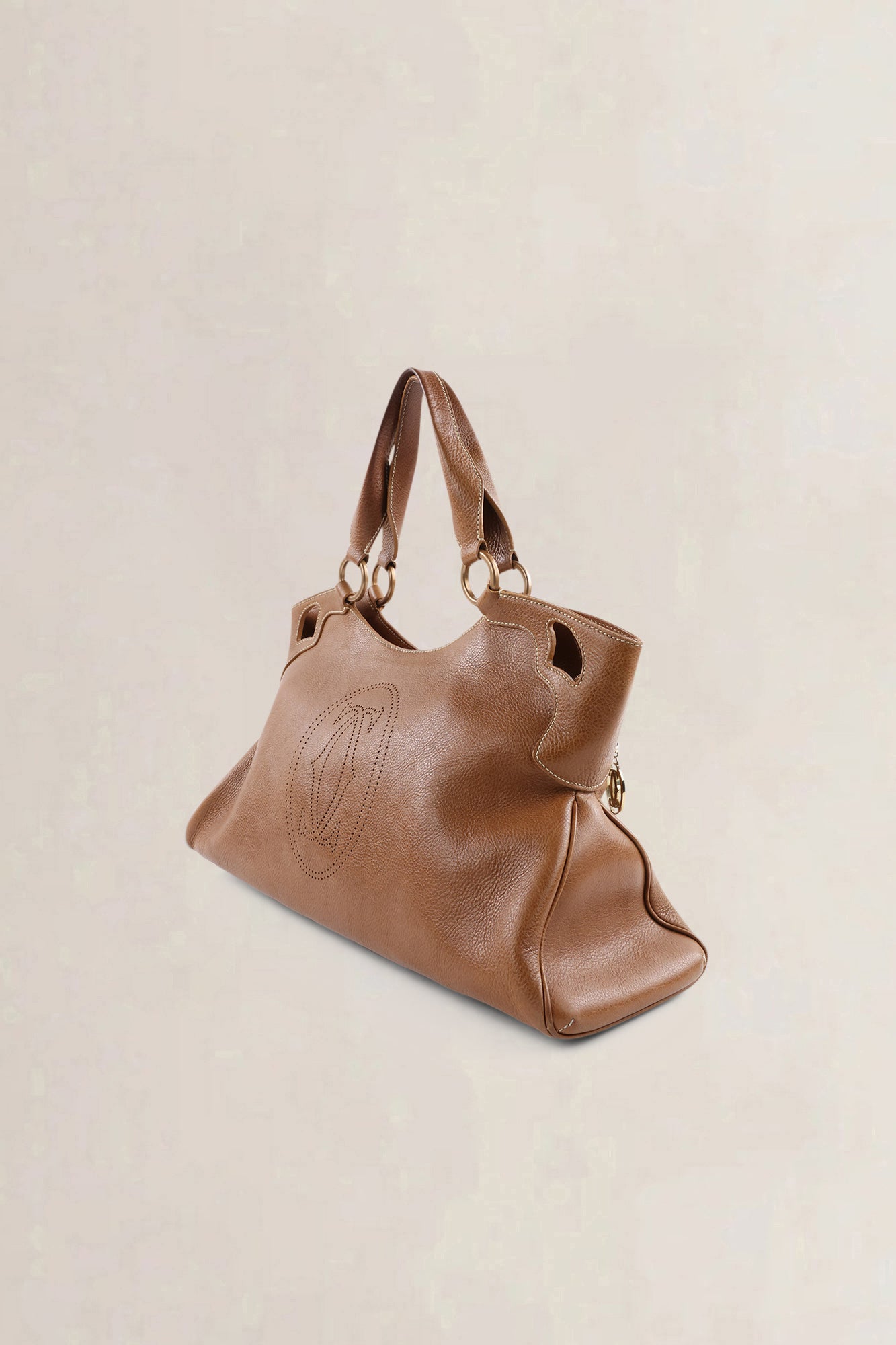Cartier Brown Leather Marcello Shoulder Bag