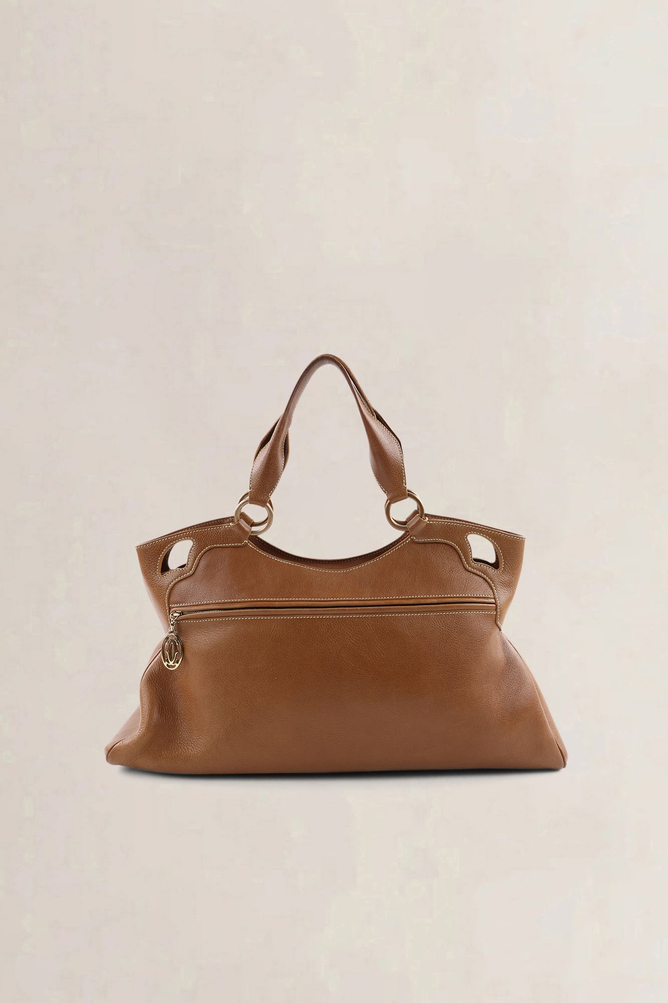 Cartier Brown Leather Marcello Shoulder Bag