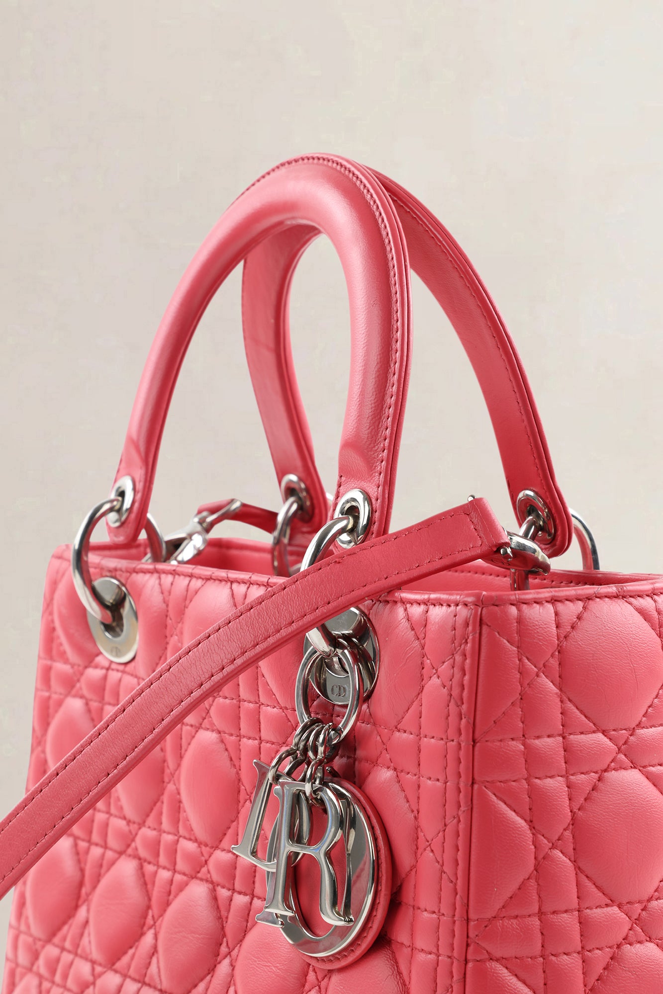 Christian Dior Pink Lady Dior Medium Shoulder Bag