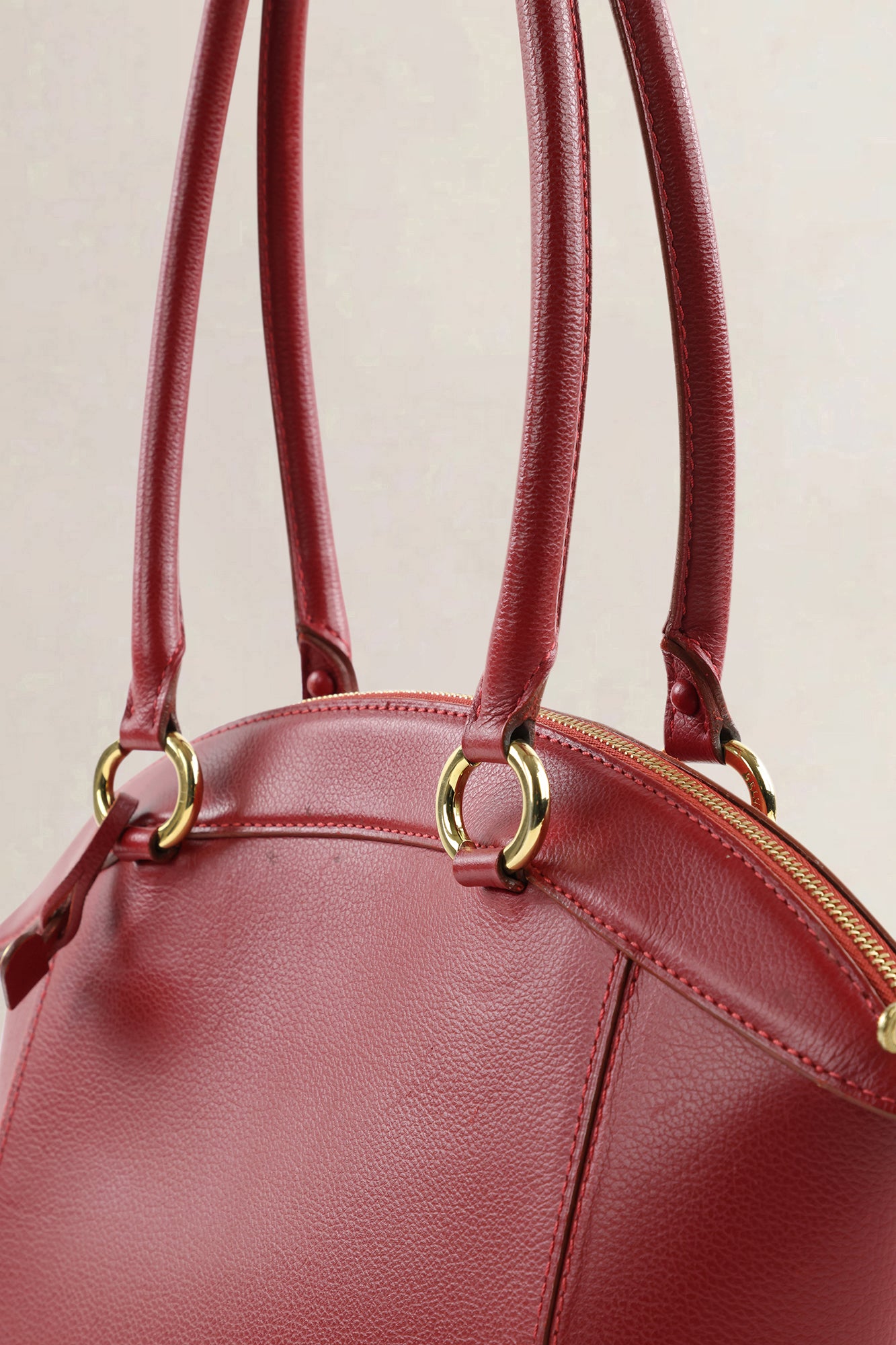 Delvaux Rosso Charme Shoulder Bag