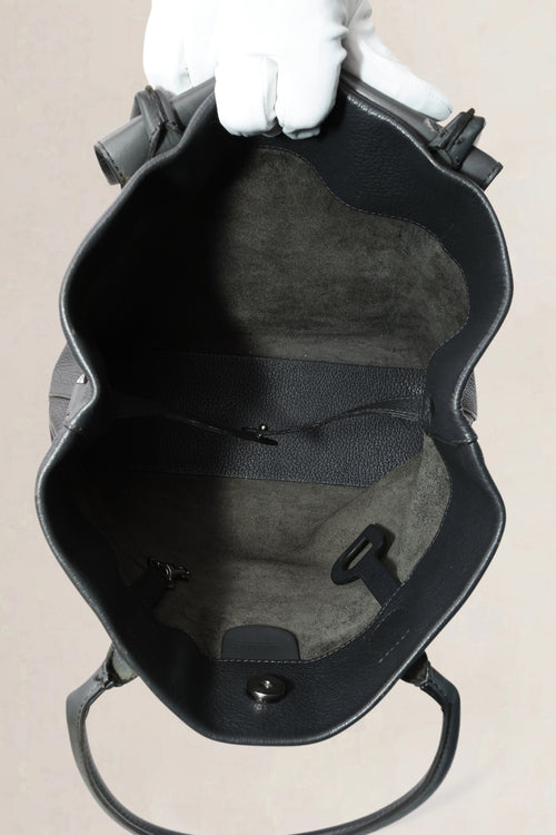 Deux De Delvaux Fregate Graphite Le Six Shoulder Bag