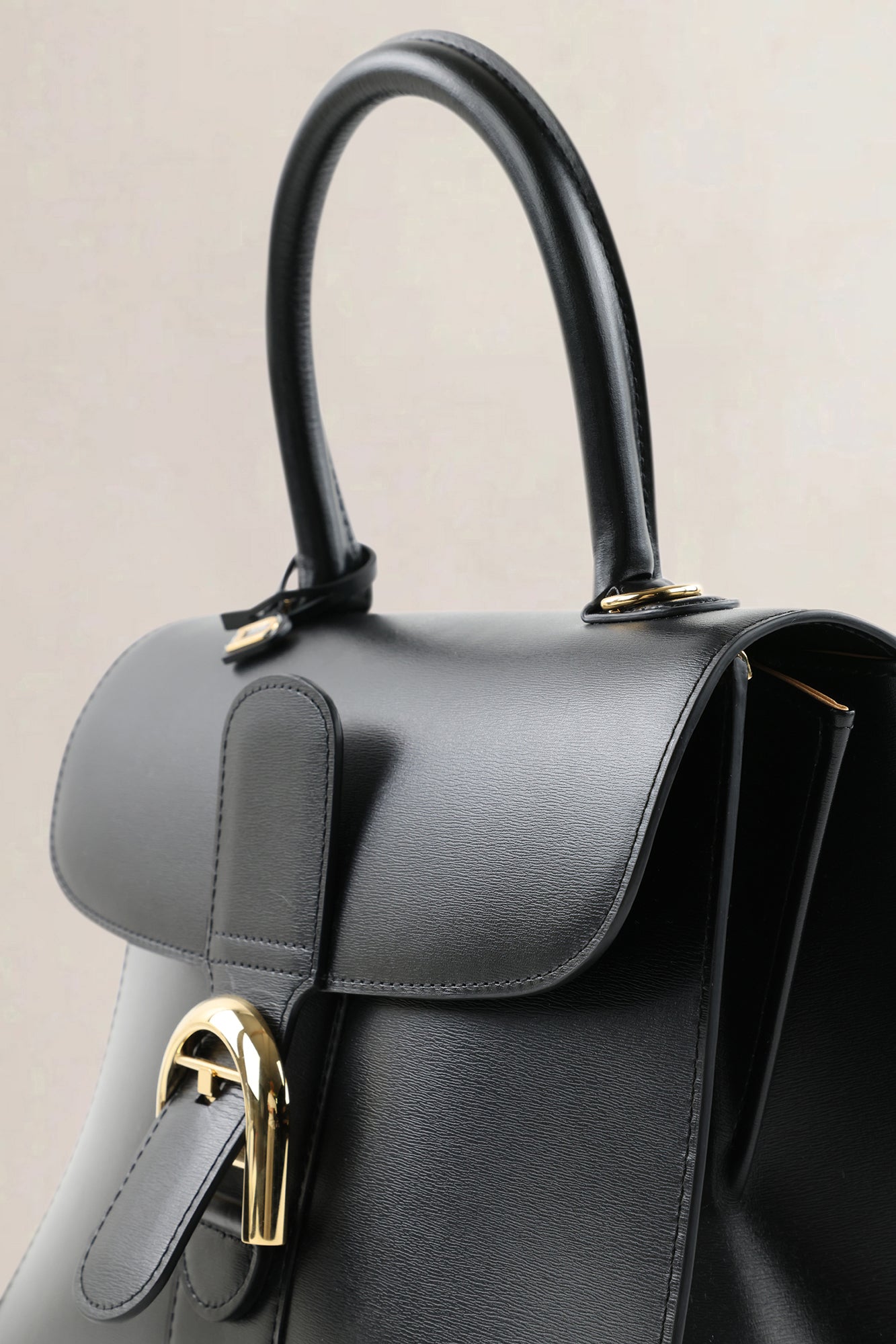 Delvaux Black Box Calf Brillant MM Crossbody Bag