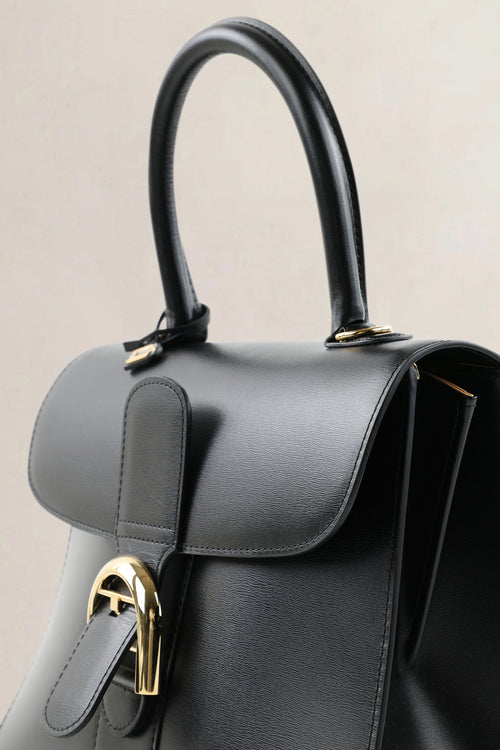Delvaux Black Box Calf Brillant MM Crossbody Bag