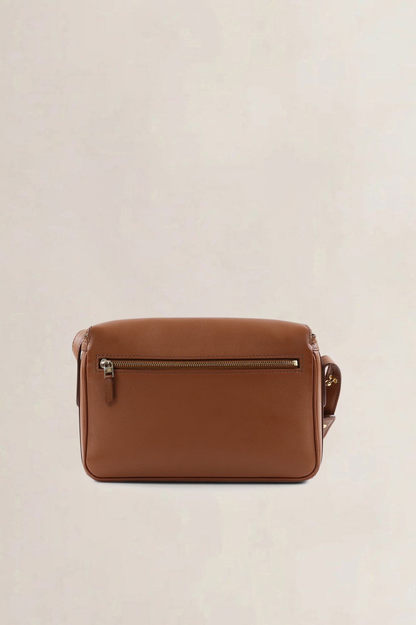 Delvaux Fauve Leather Tramway Crossbody Bag