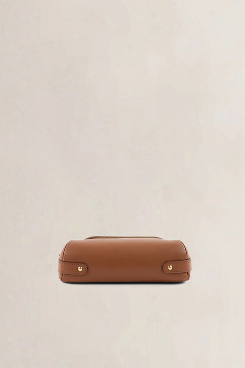 Delvaux Fauve Leather Tramway Crossbody Bag