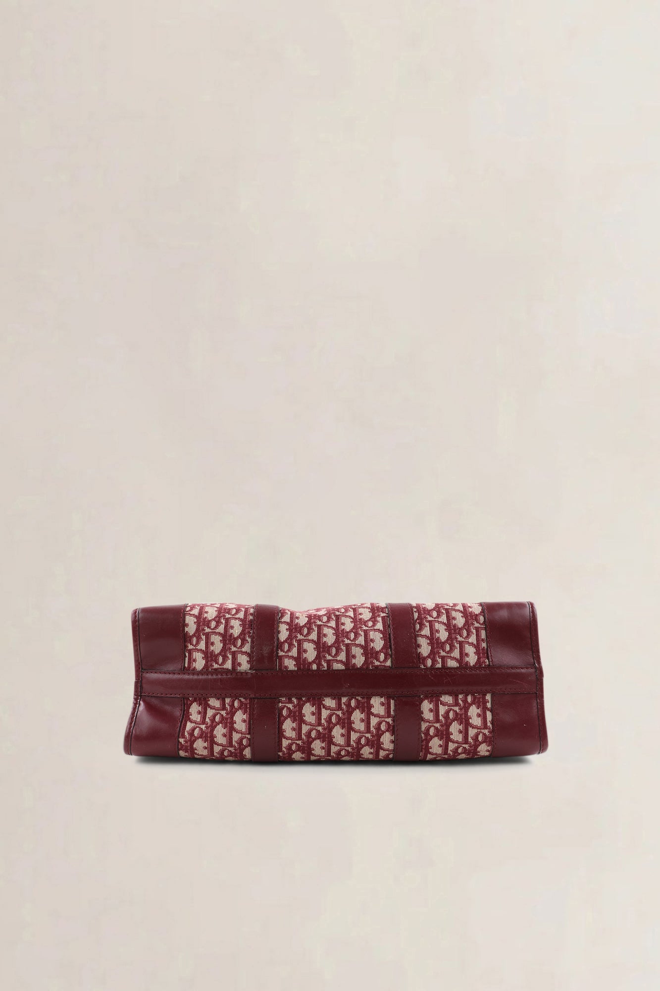 Christian Dior Burgundy Vintage Monogram Top Handle Bag